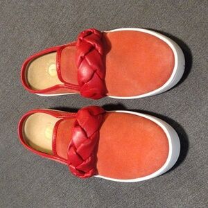 Revitalign Orthotic red slip on mule Barbados Hanna